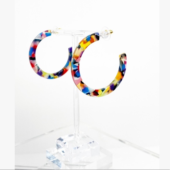 Confetti Party Time Hoop Earrings - Picture 3 of 5